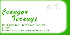 csongor terenyi business card